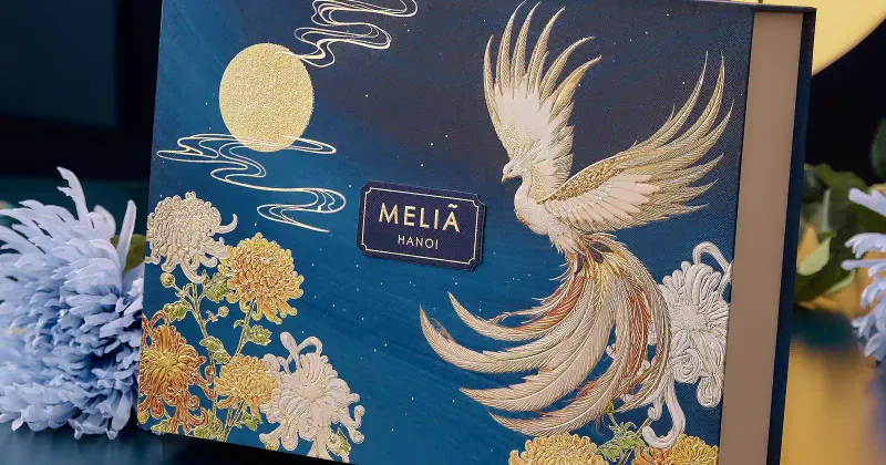 Bánh trung thu Meliá Hà Nội 2026 — cận cảnh hộp bánh